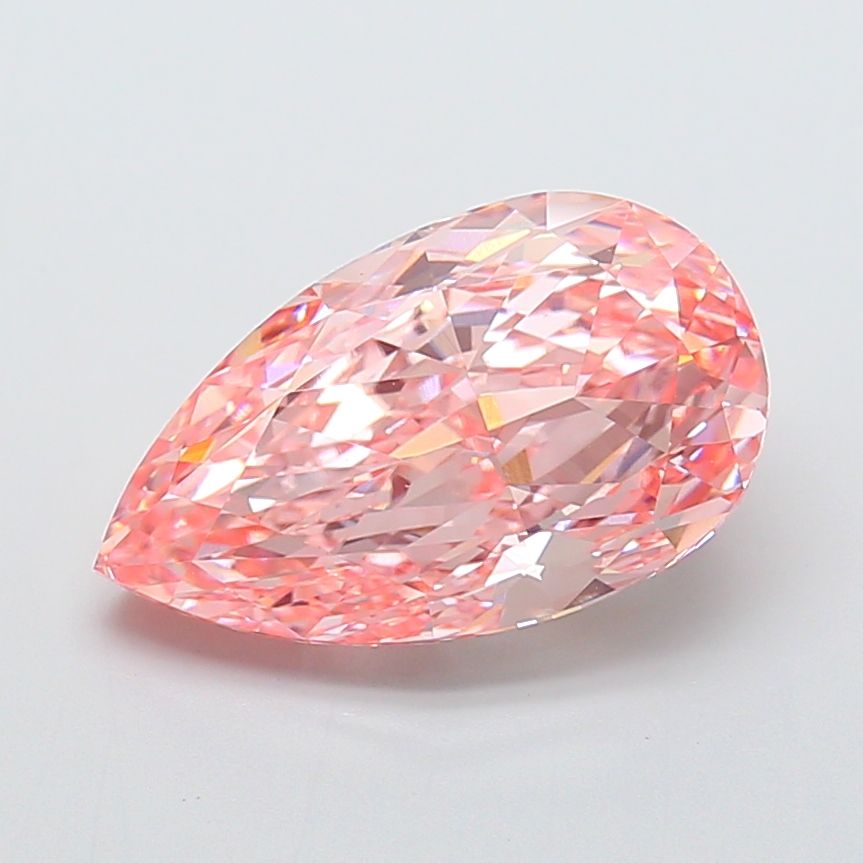 7.52 Carat Pear Cut Fancy Pink