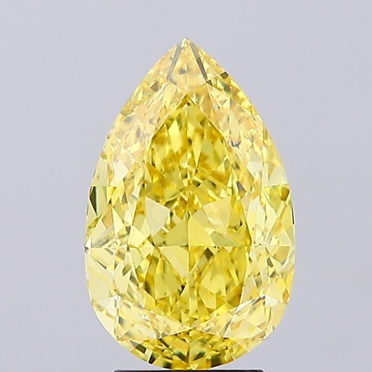4.23 Carat Pear Cut Fancy Yellow