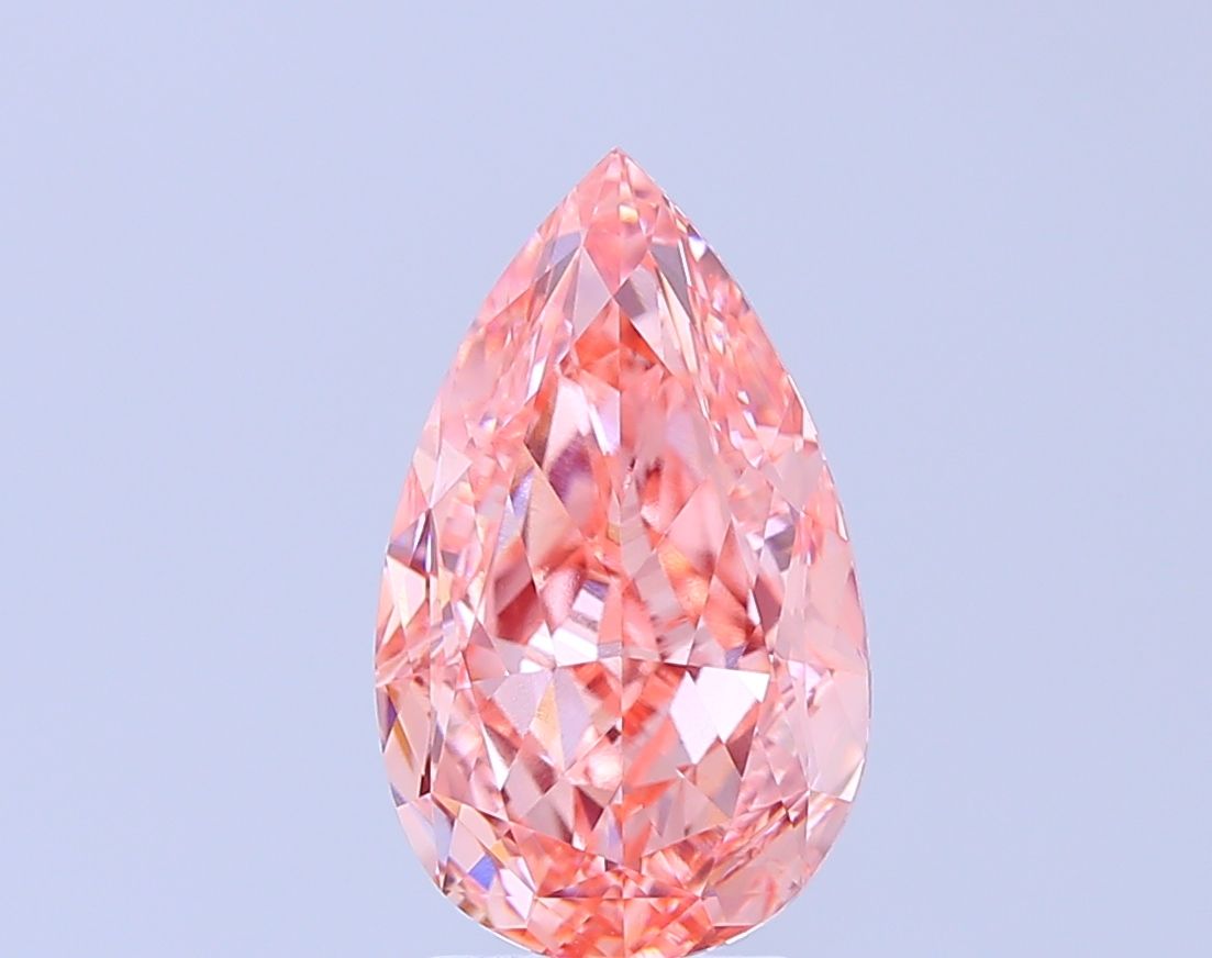 4.05 Carat Pear Cut Fancy Pink