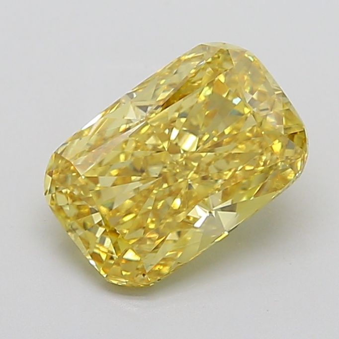 4.08 Carat Cushion Cut Fancy Yellow