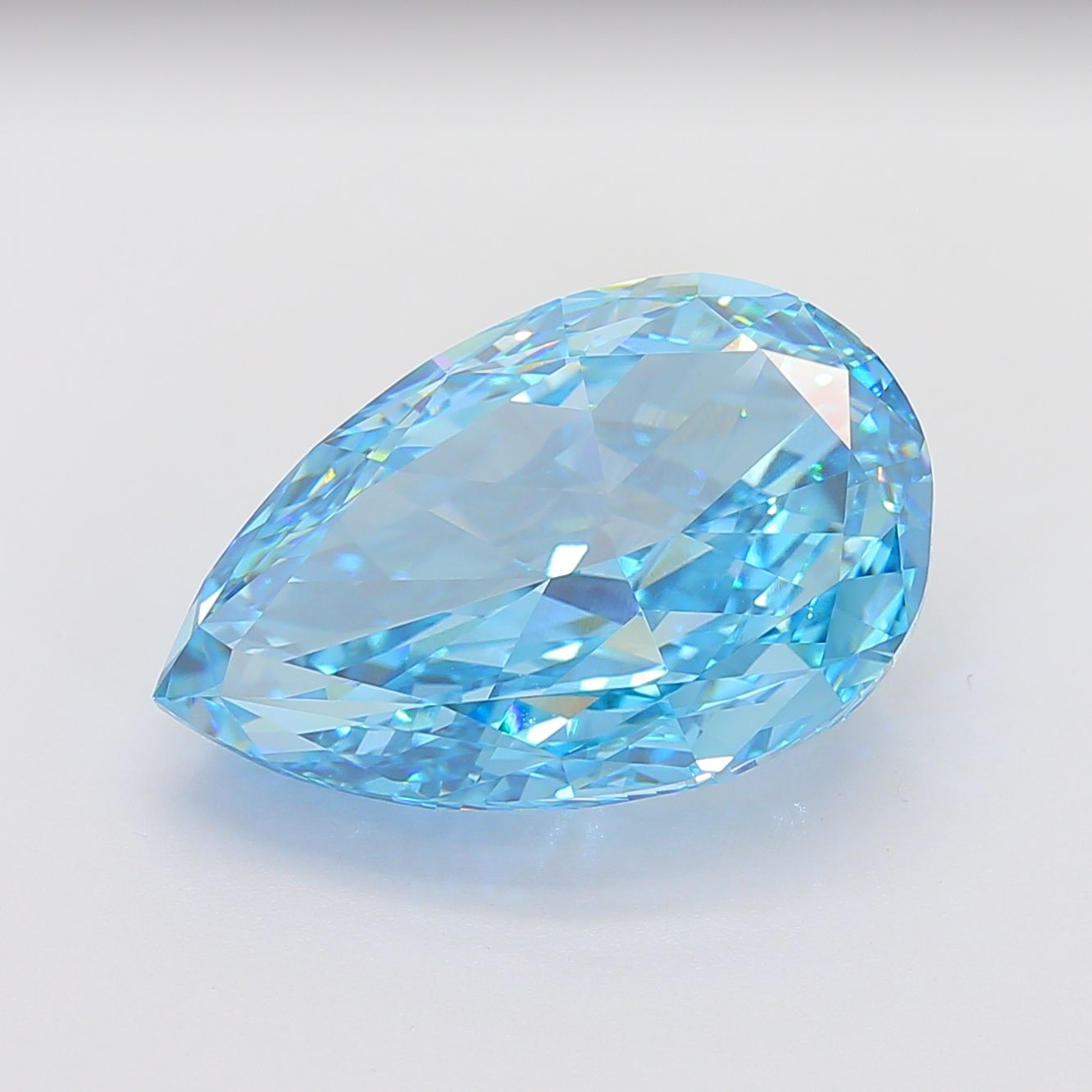 16.13 Carat Pear Cut Fancy Blue