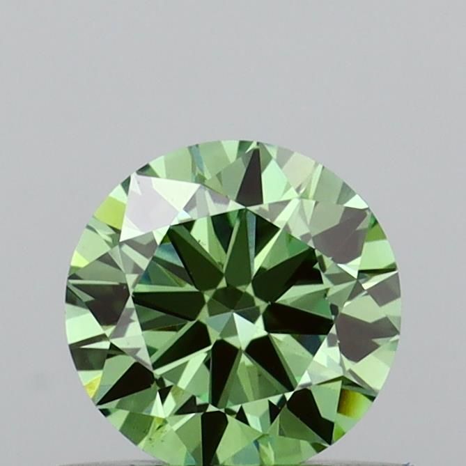 0.50 Carat Round Cut Fancy Green