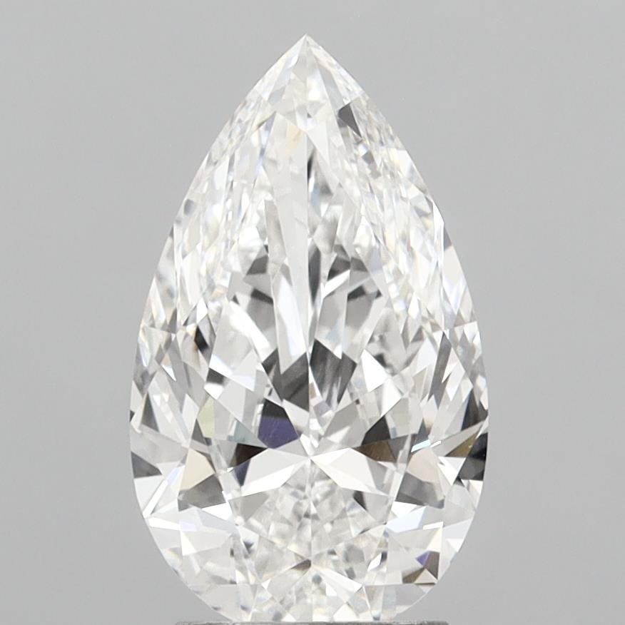 3.04 Carat E-VVS1 Pear Lab Diamond