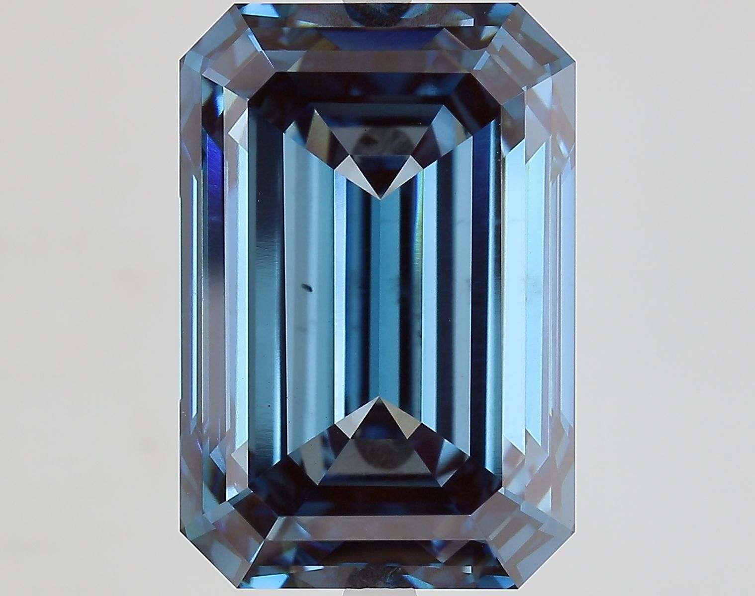 18.14 Carat Emerald Cut Fancy Blue