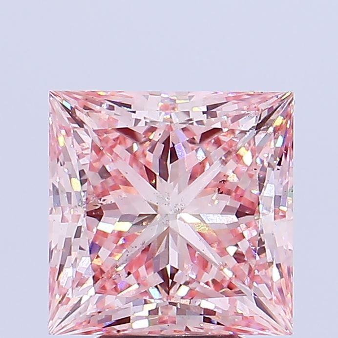 4.53 Carat Princess Cut Fancy Pink
