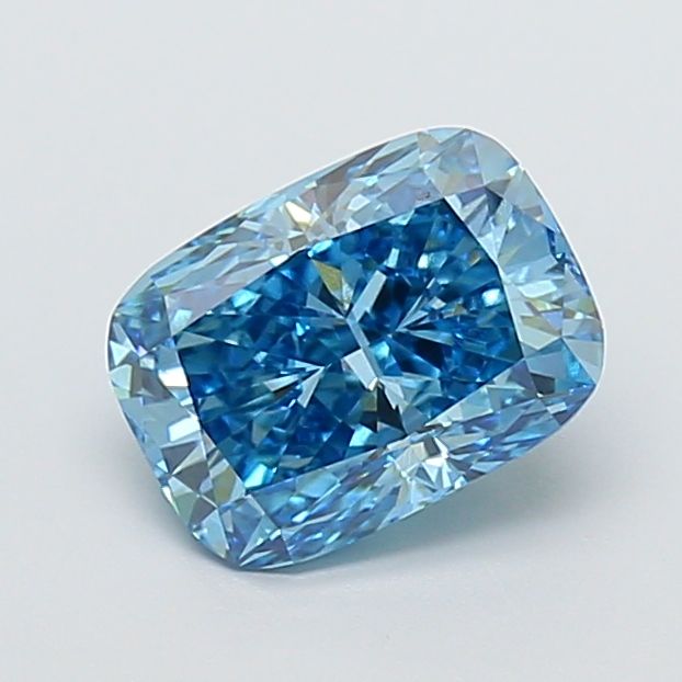 2.08 Carat Cushion Cut Fancy Blue