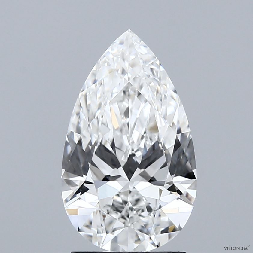 2.01 Carat E-VVS2 Pear Lab Diamond