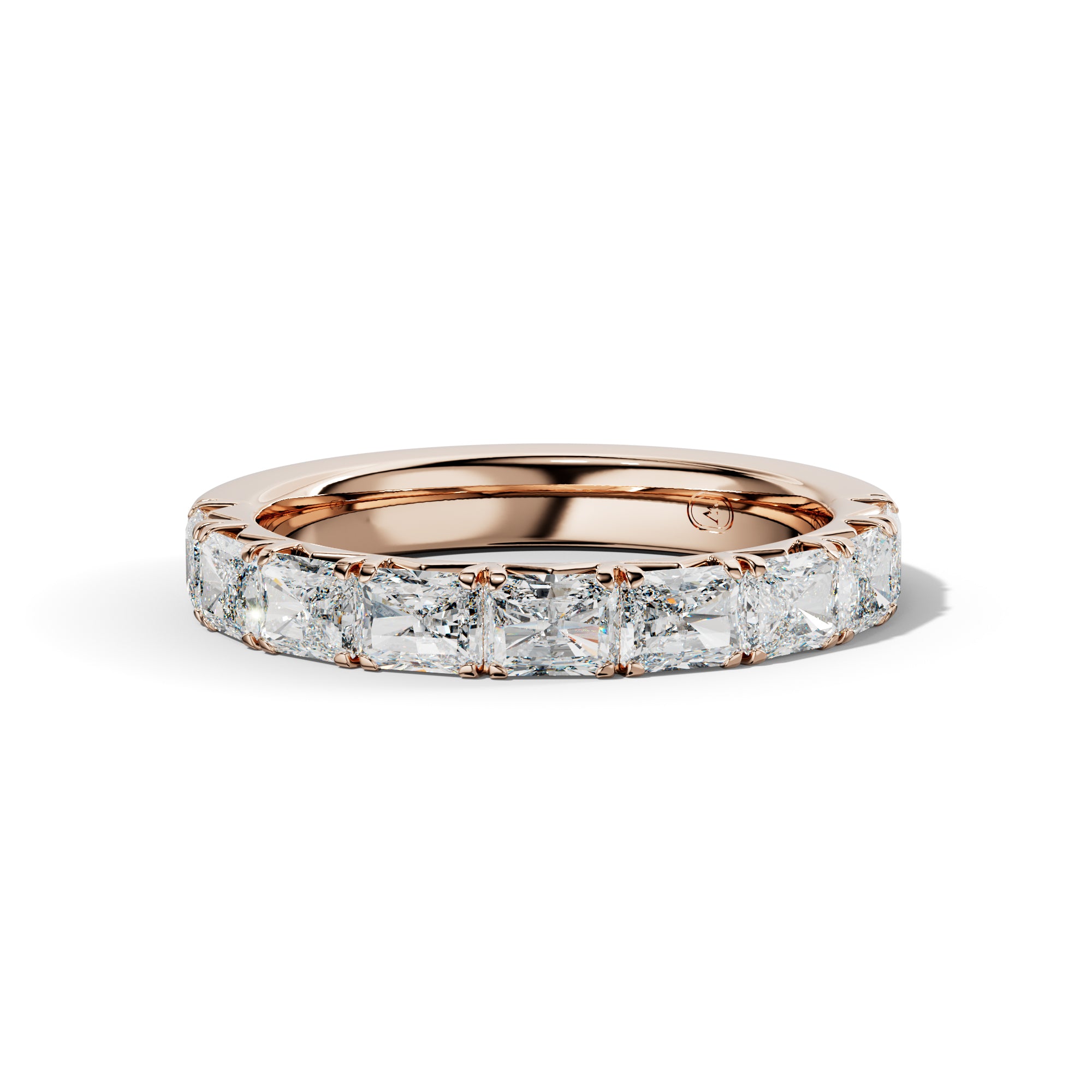 1.0 Carat East West Radiant Diamond French Pave Half Anniversary Band