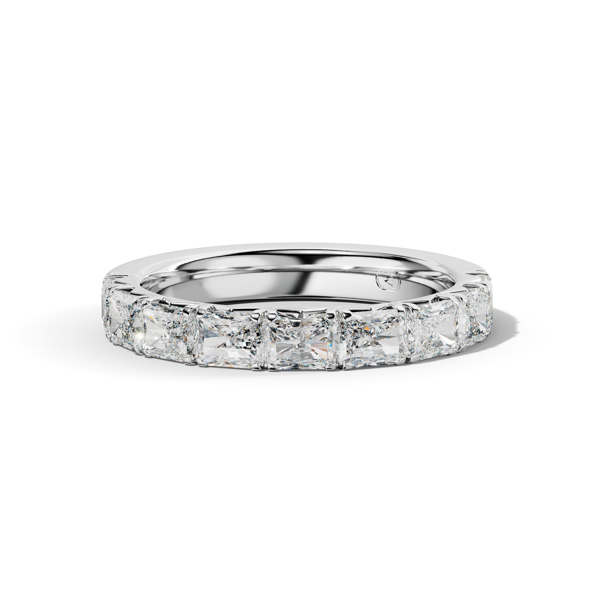 1.0 Carat East West Radiant Diamond French Pave Half Anniversary Band