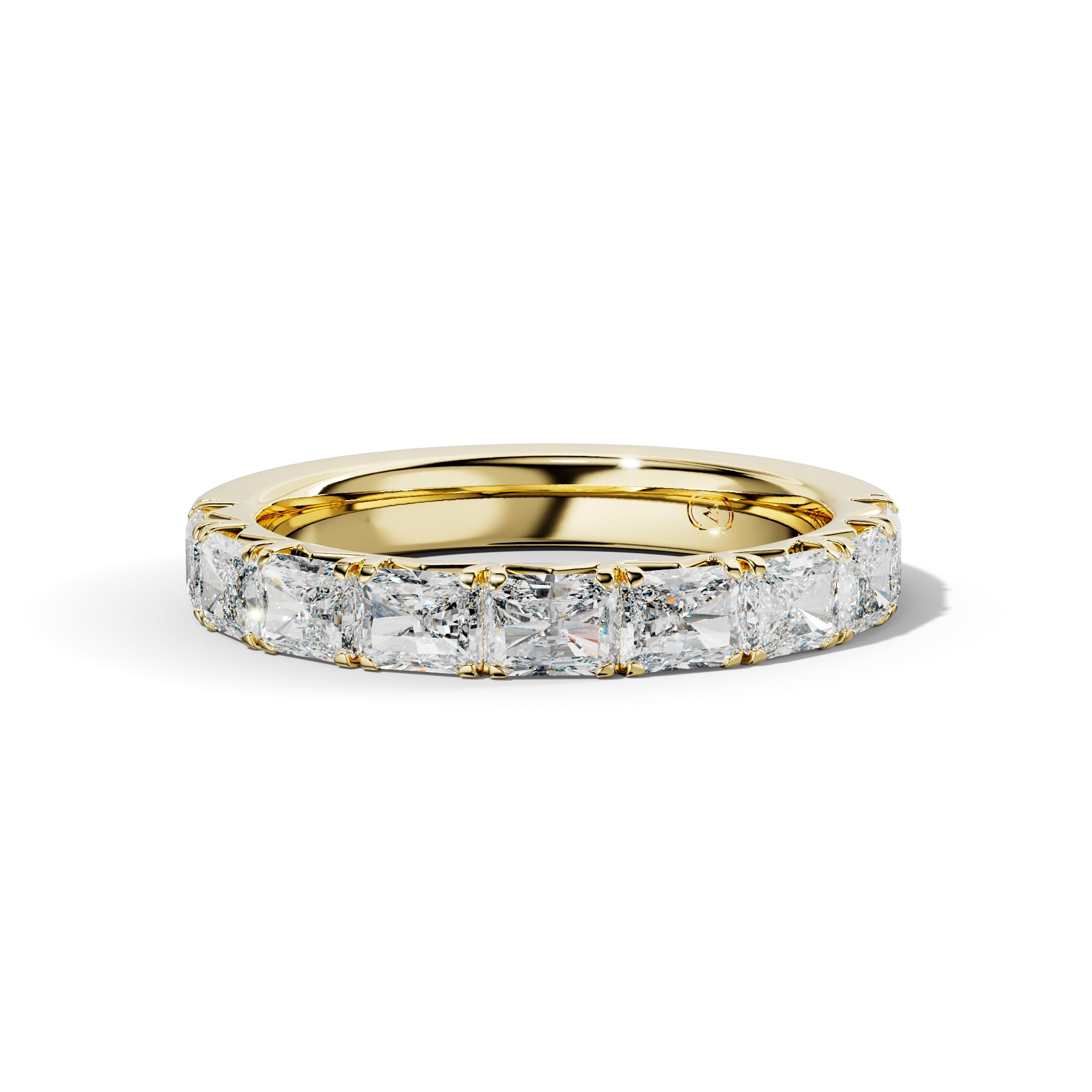 1.0 Carat East West Radiant Diamond French Pave Half Anniversary Band