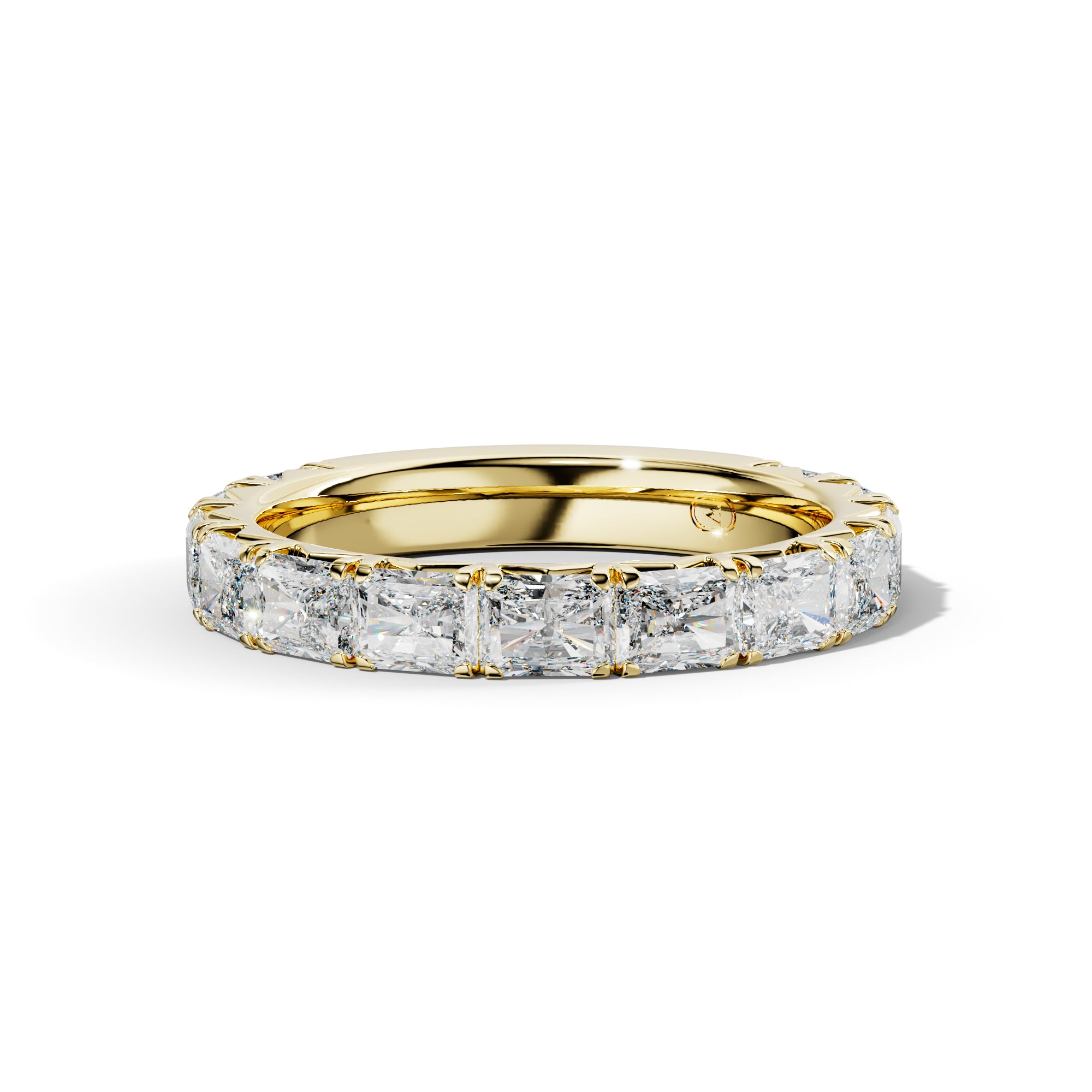 2.0 Carat East West Radiant Diamond French Pave 3/4 Anniversary Band