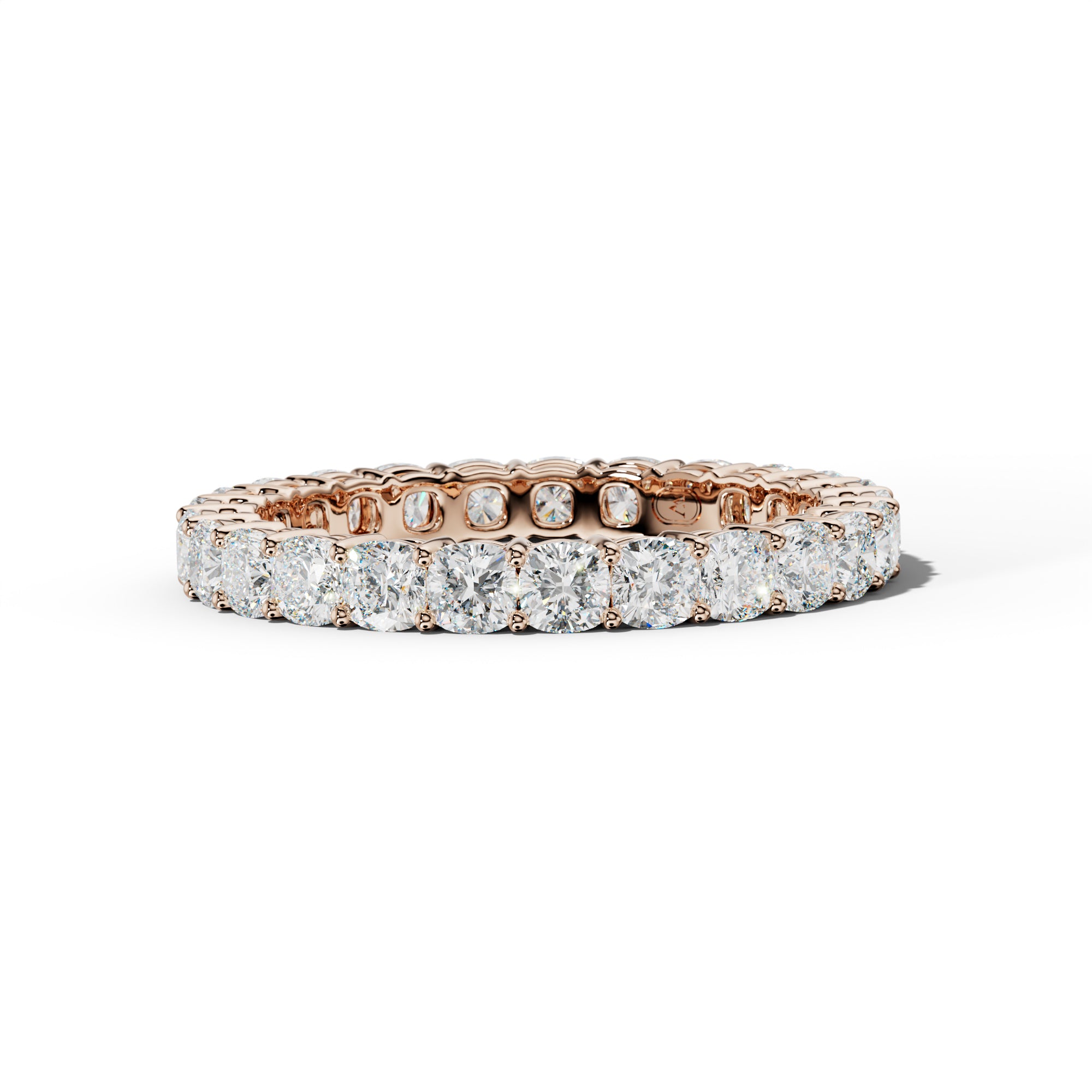 3.0 Carat Cushion Diamond Eternity Band Shared Prong