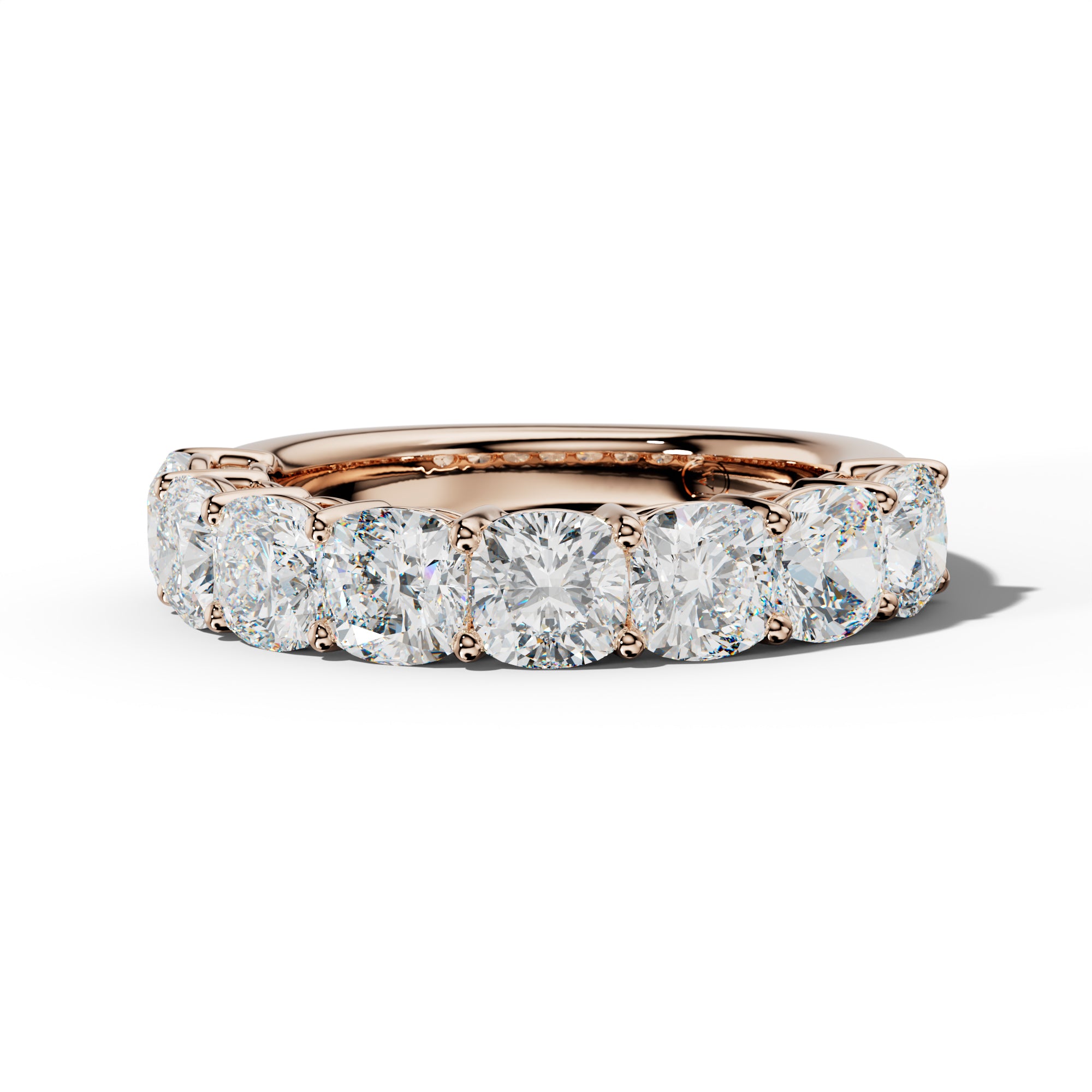 4.0 Carat Cushion Diamond Half Anniversary Band