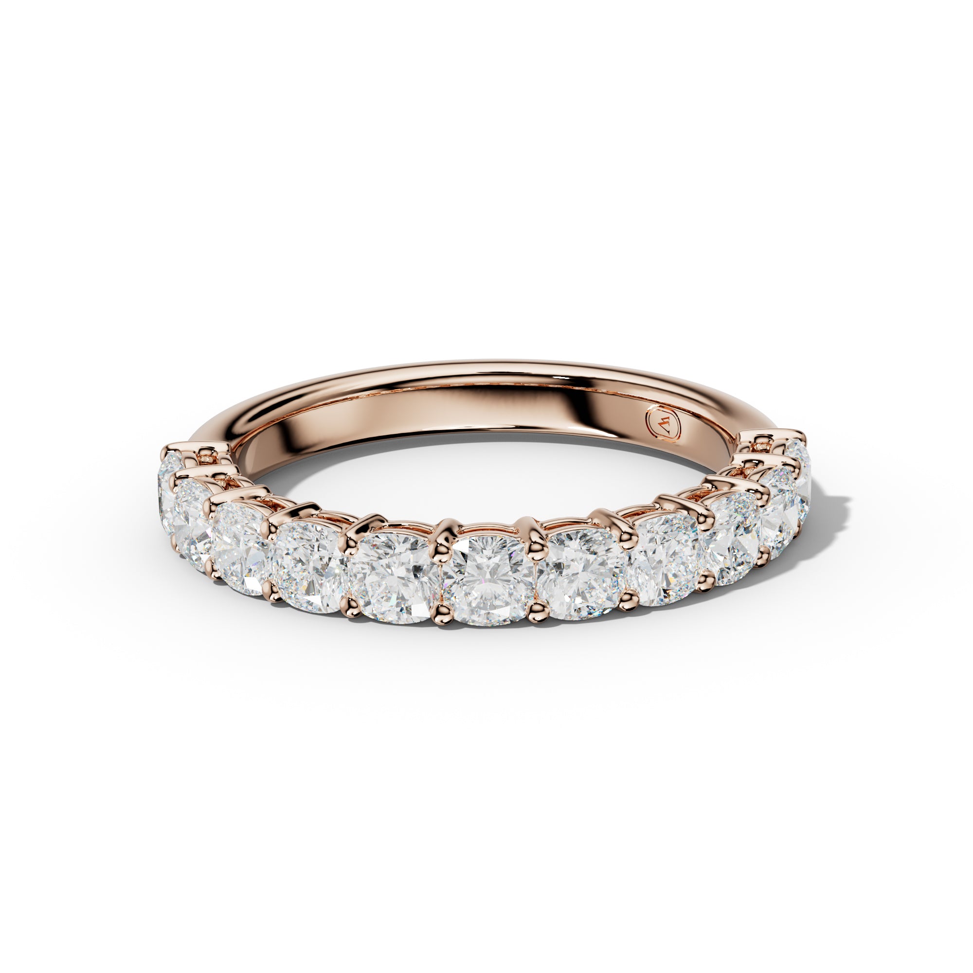 2.0 Carat Cushion Diamond Half Eternity Anniversary Band