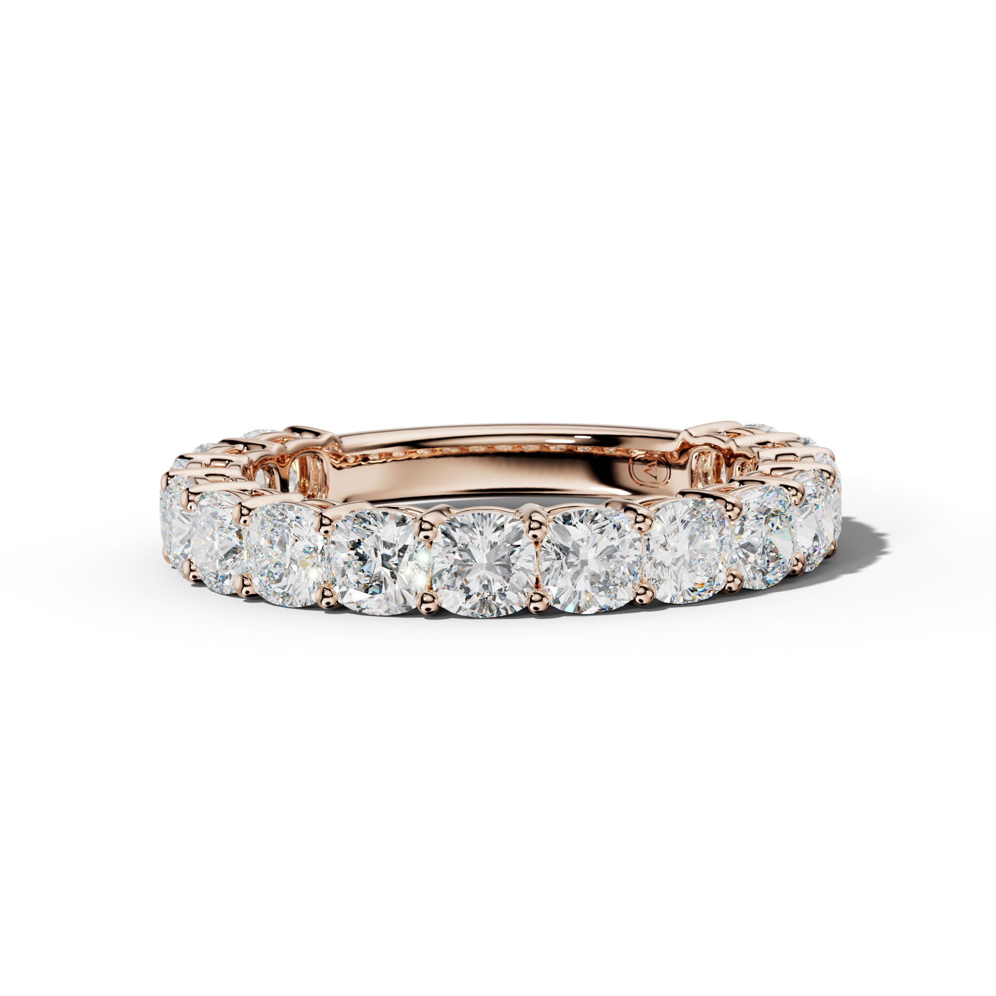 4.0 Carat Cushion Diamond 3/4 Anniversary Band