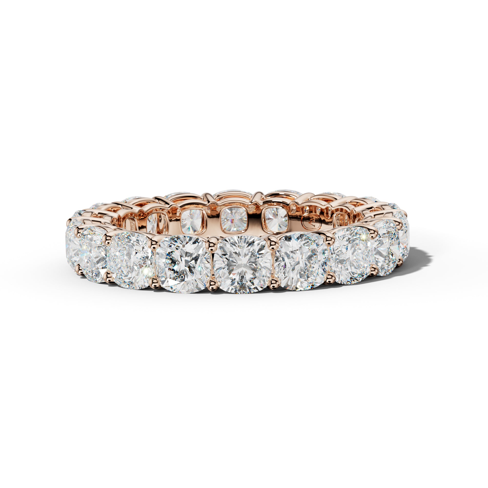 6.0 Carat Cushion Diamond Eternity Band Shared Prong