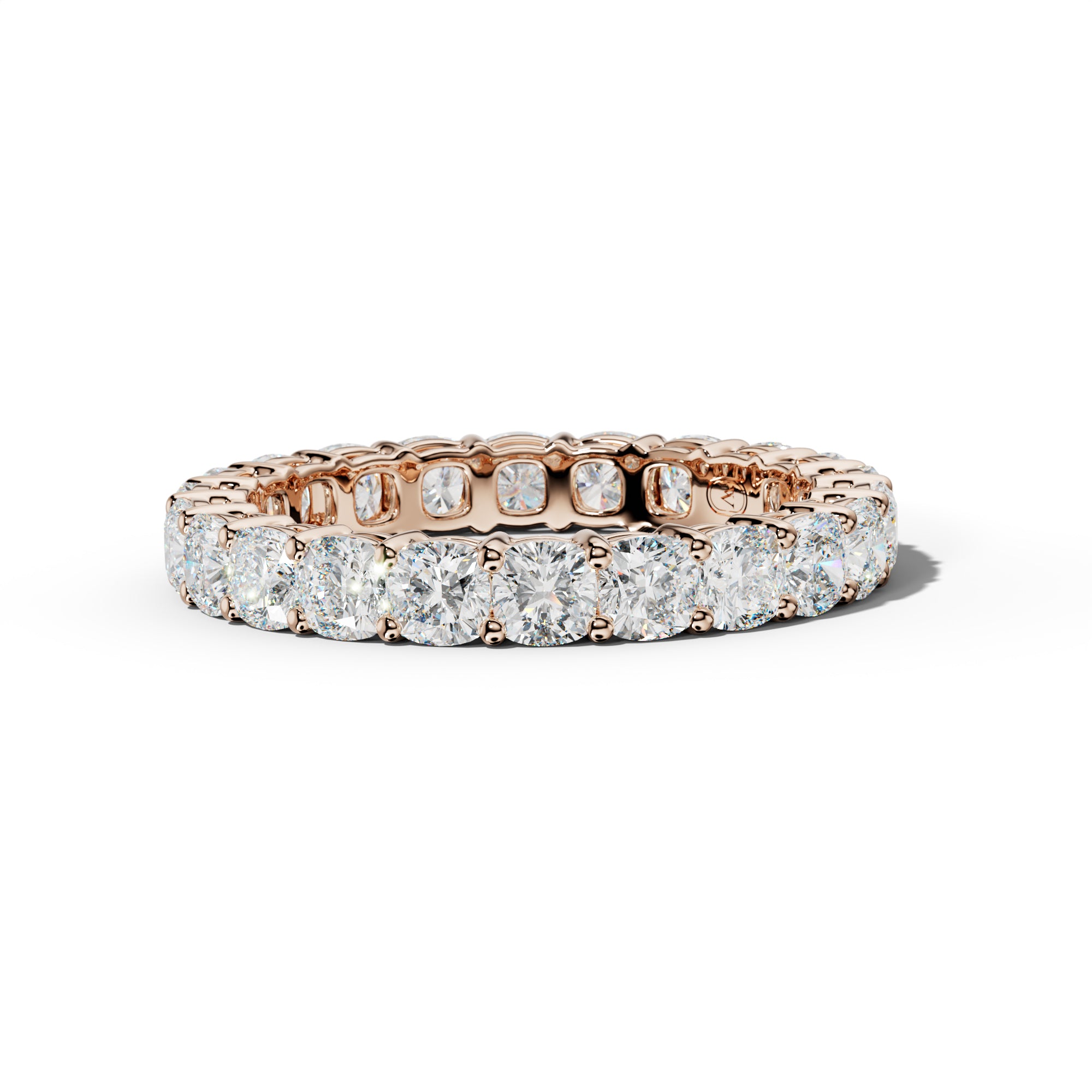4.0 Carat Cushion Diamond Eternity Band Shared Prong