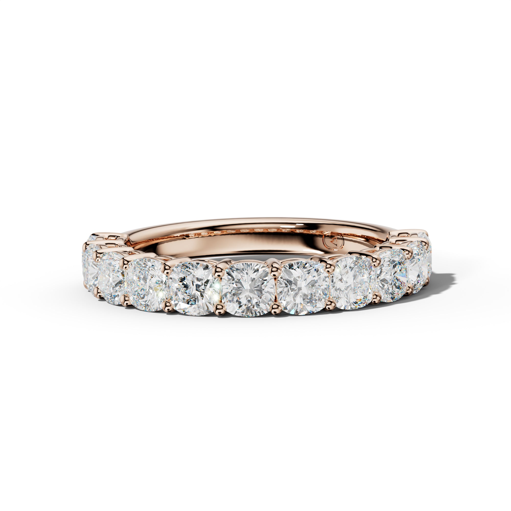 3.0 Carat Cushion Diamond Half Anniversary Band