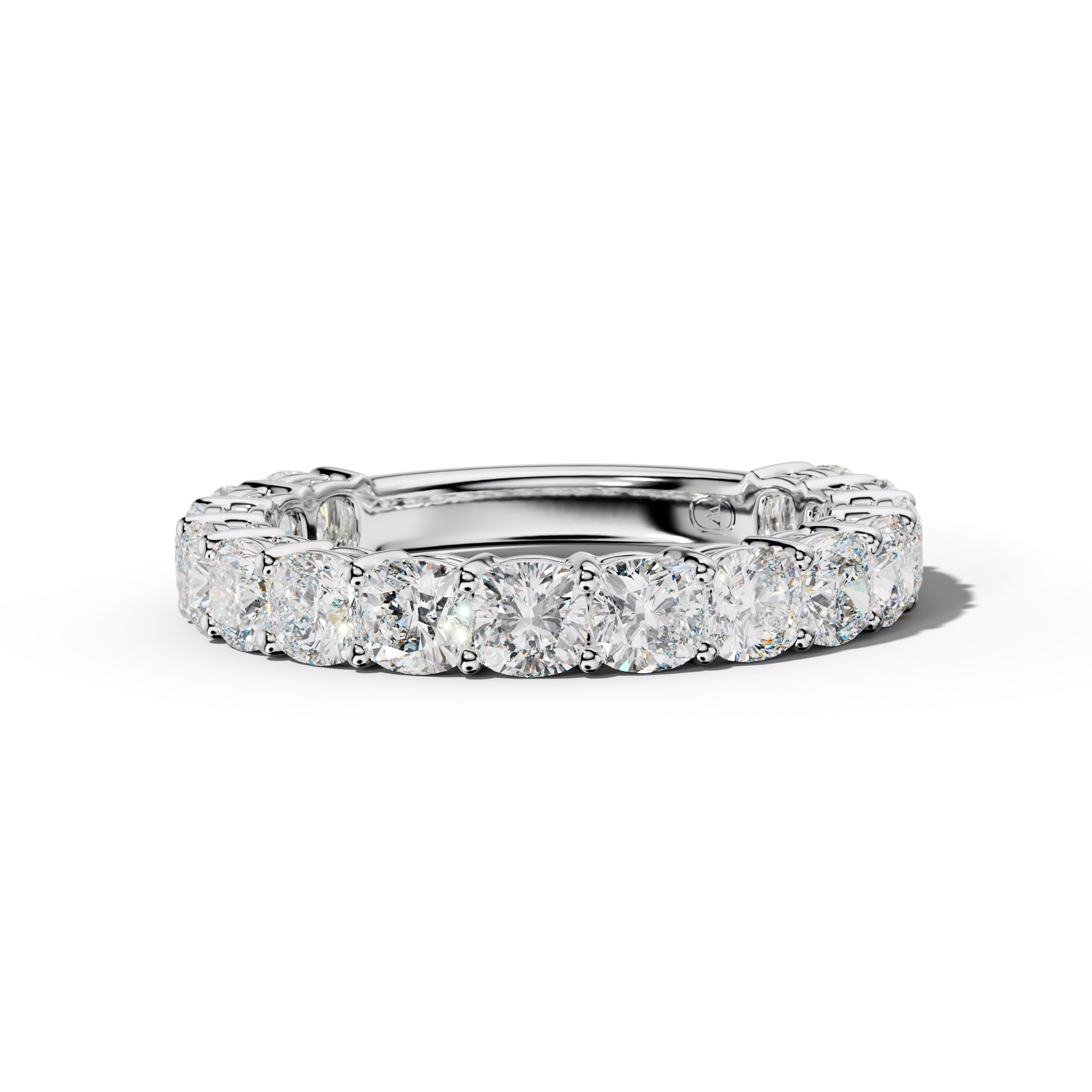 4.0 Carat Cushion Diamond 3/4 Anniversary Band