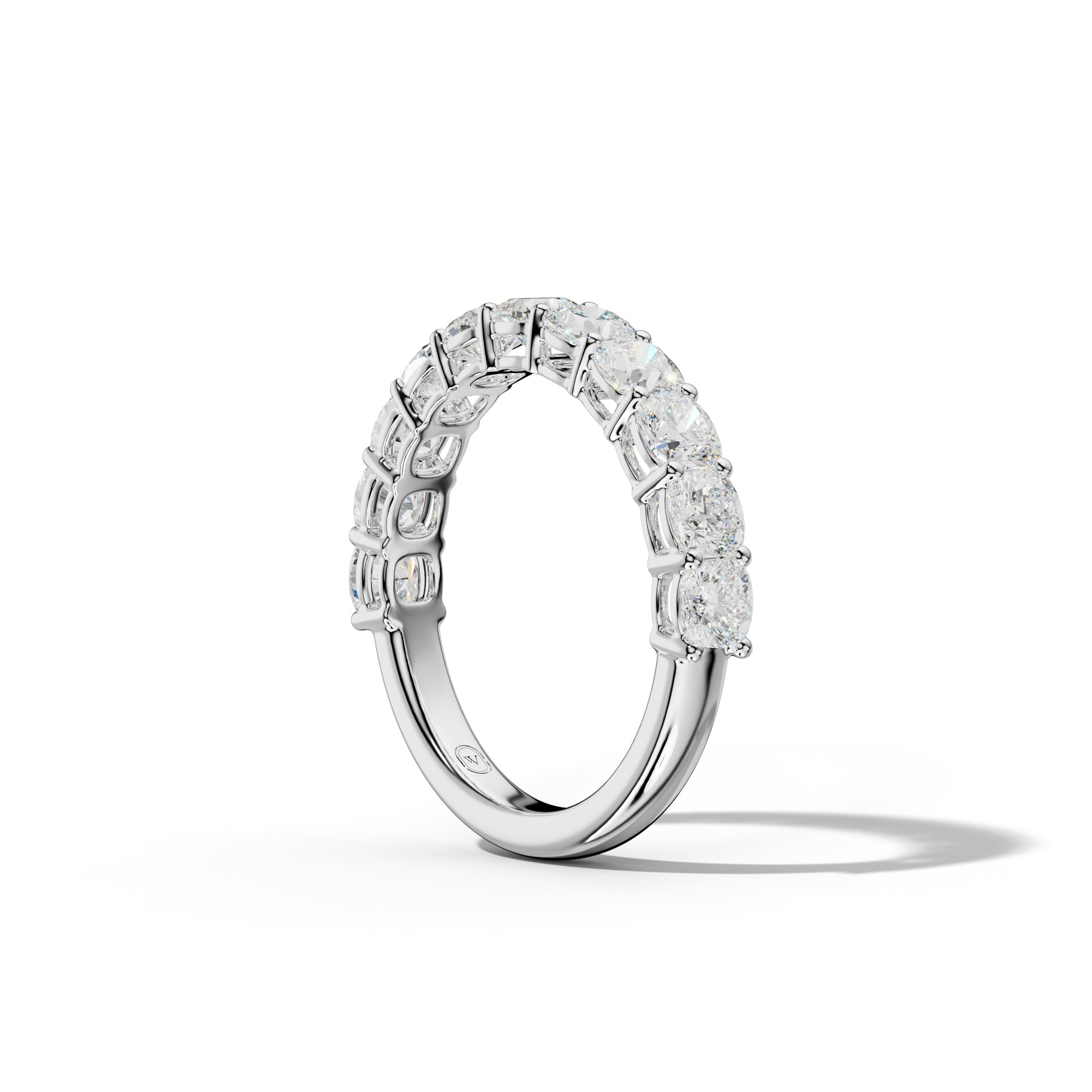 3.0 Carat Cushion Diamond Half Anniversary Band