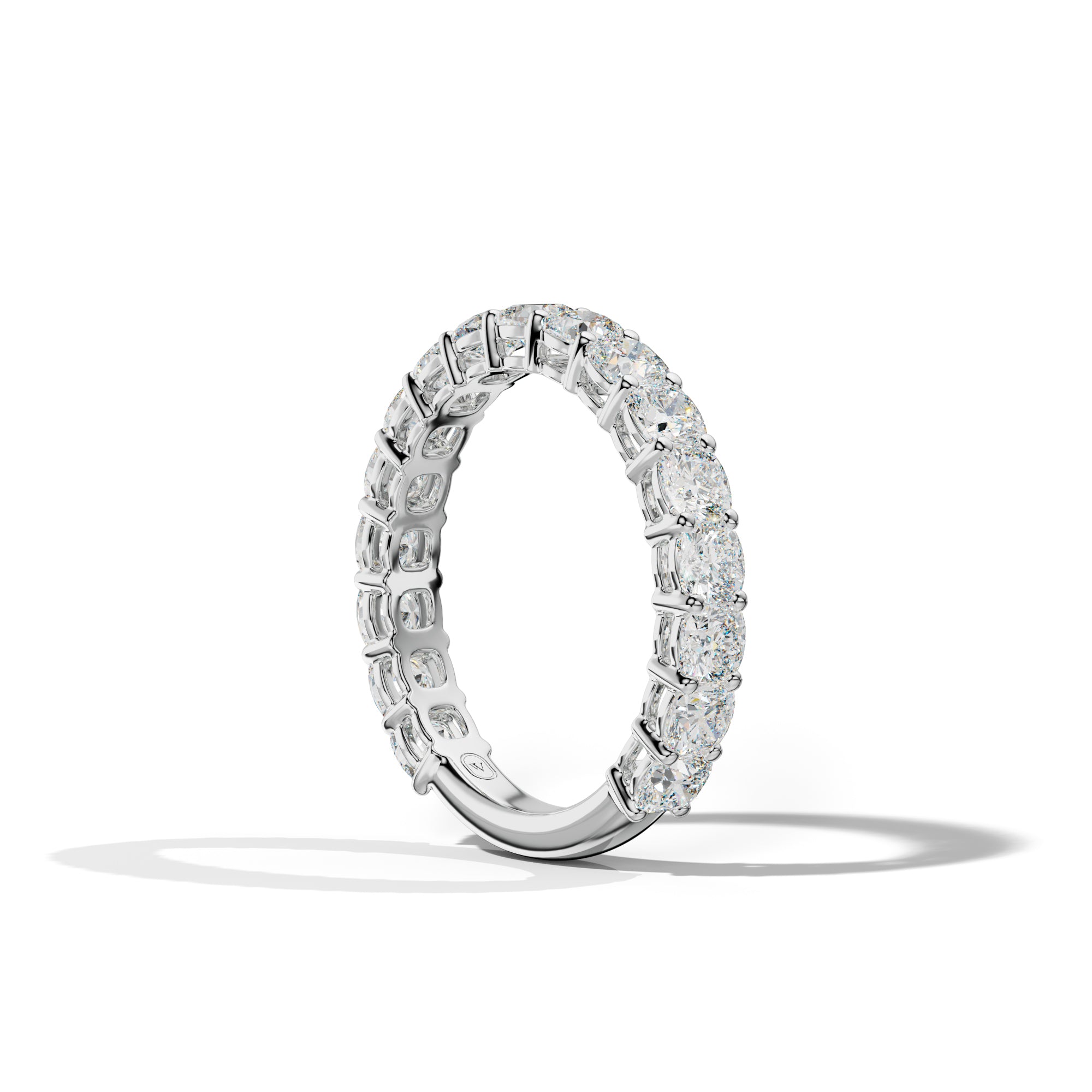 3.0 Carat Cushion Diamond 3/4 Anniversary Band