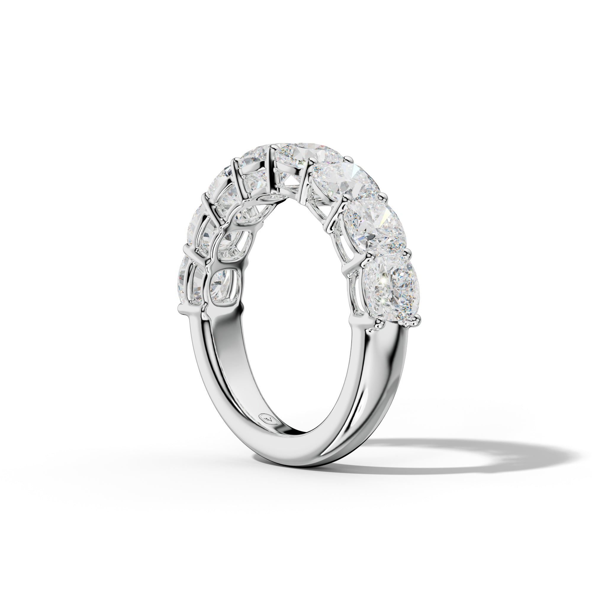 4.0 Carat Cushion Diamond Half Anniversary Band