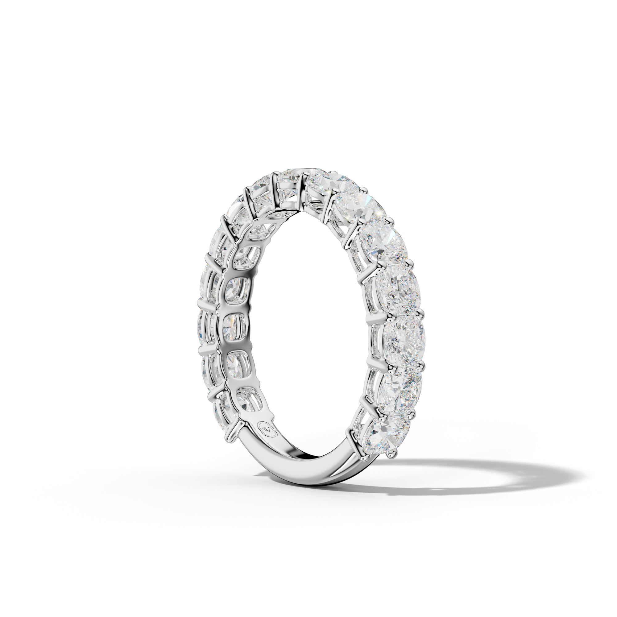 4.0 Carat Cushion Diamond 3/4 Anniversary Band