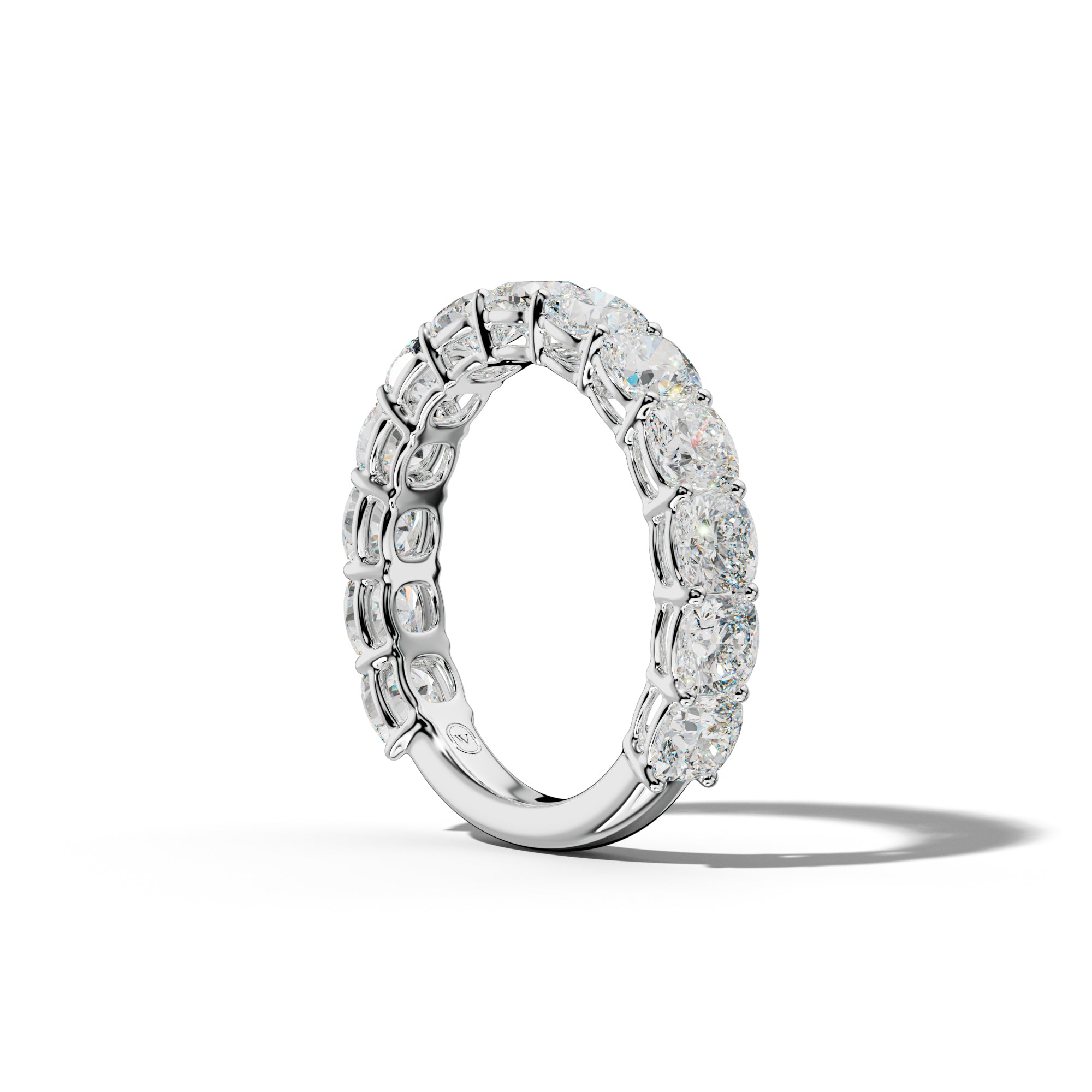 5.0 Carat Cushion Diamond 3/4 Anniversary Band