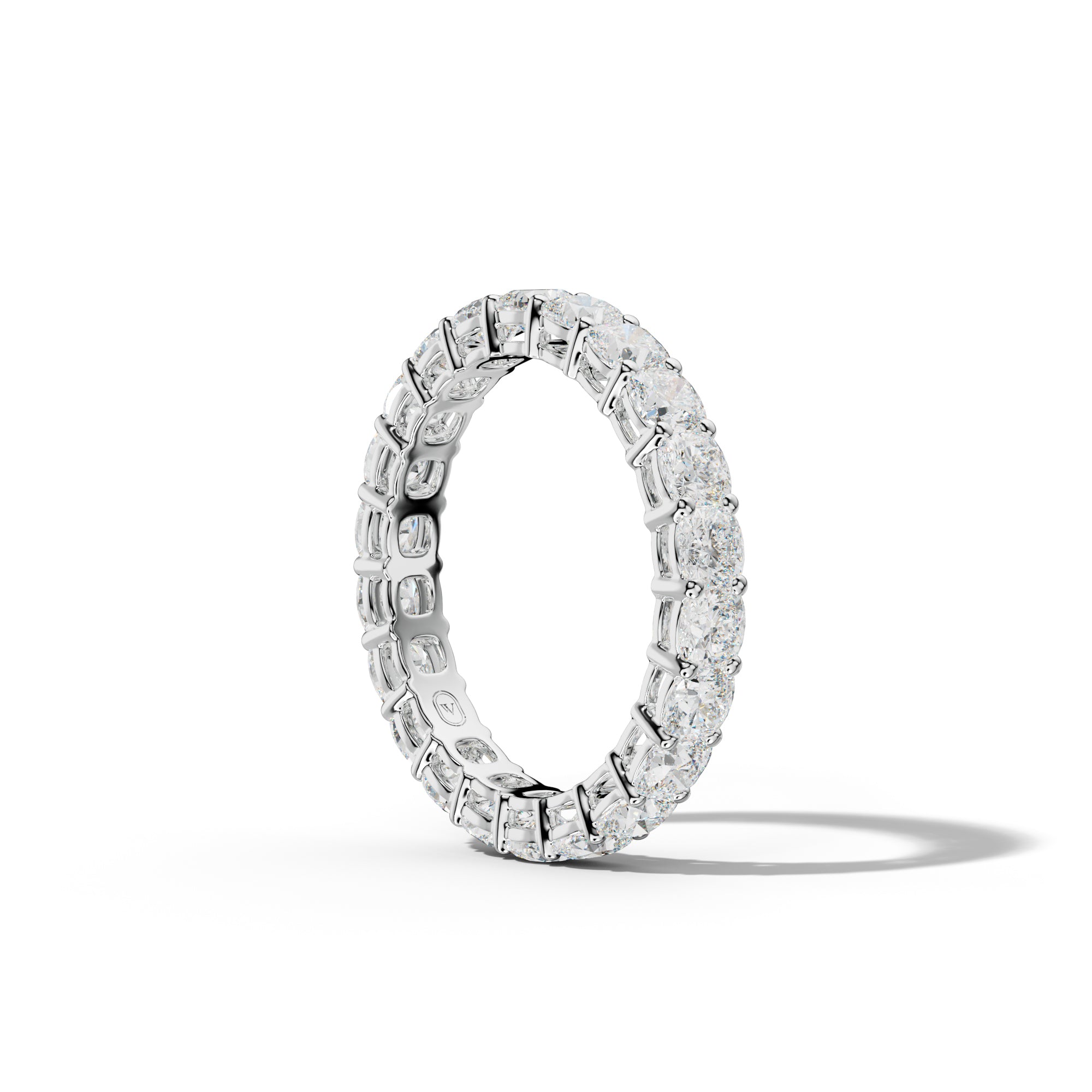 4.0 Carat Cushion Diamond Eternity Band Shared Prong