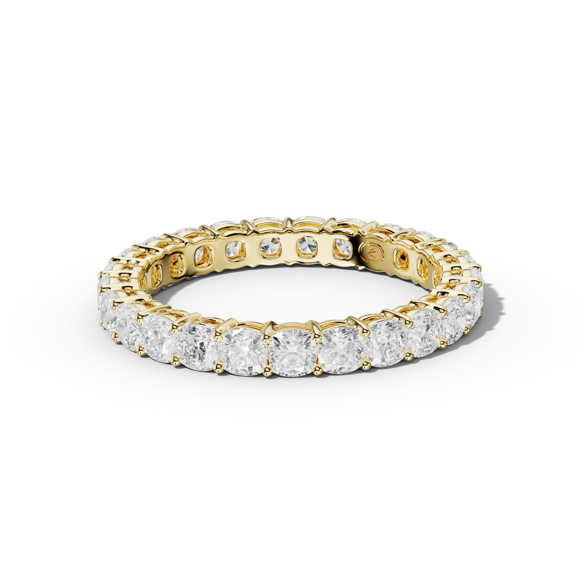 3.0 Carat Cushion Diamond Eternity Band Shared Prong