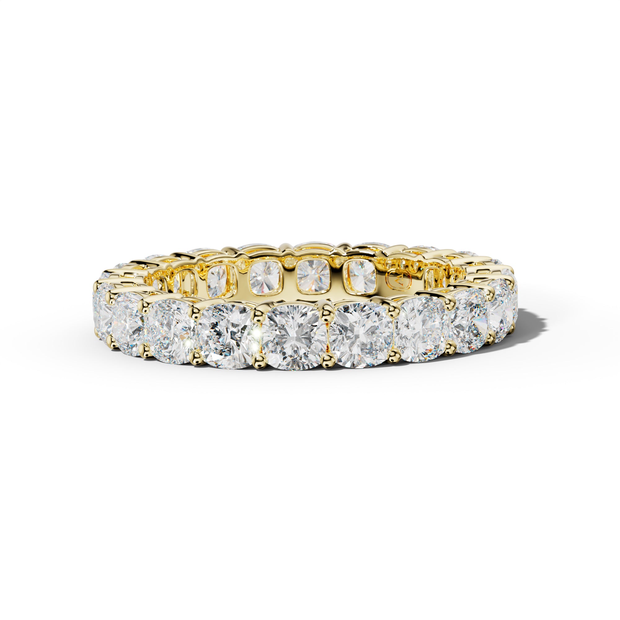 5.0 Carat Cushion Diamond Eternity Band Shared Prong