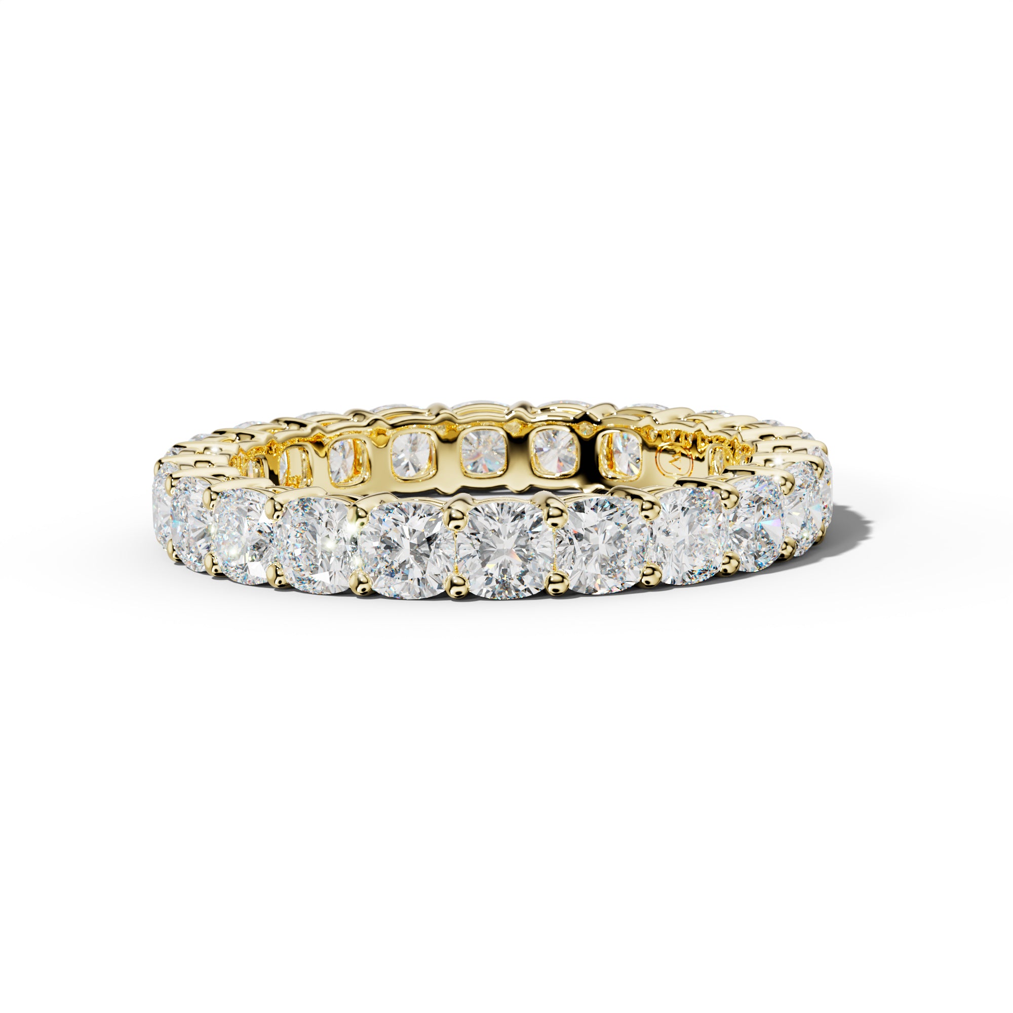 4.0 Carat Cushion Diamond Eternity Band Shared Prong