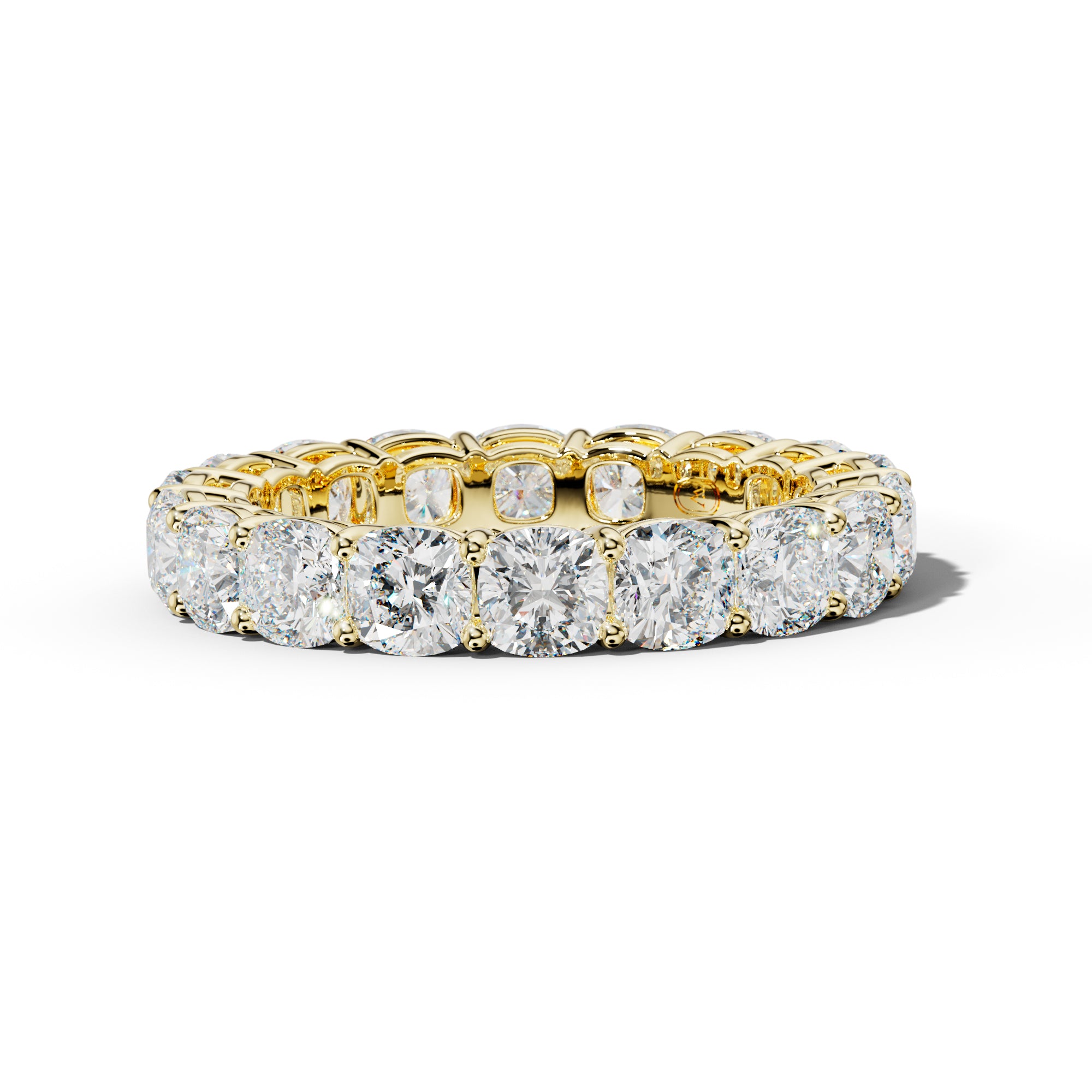 6.0 Carat Cushion Diamond Eternity Band Shared Prong