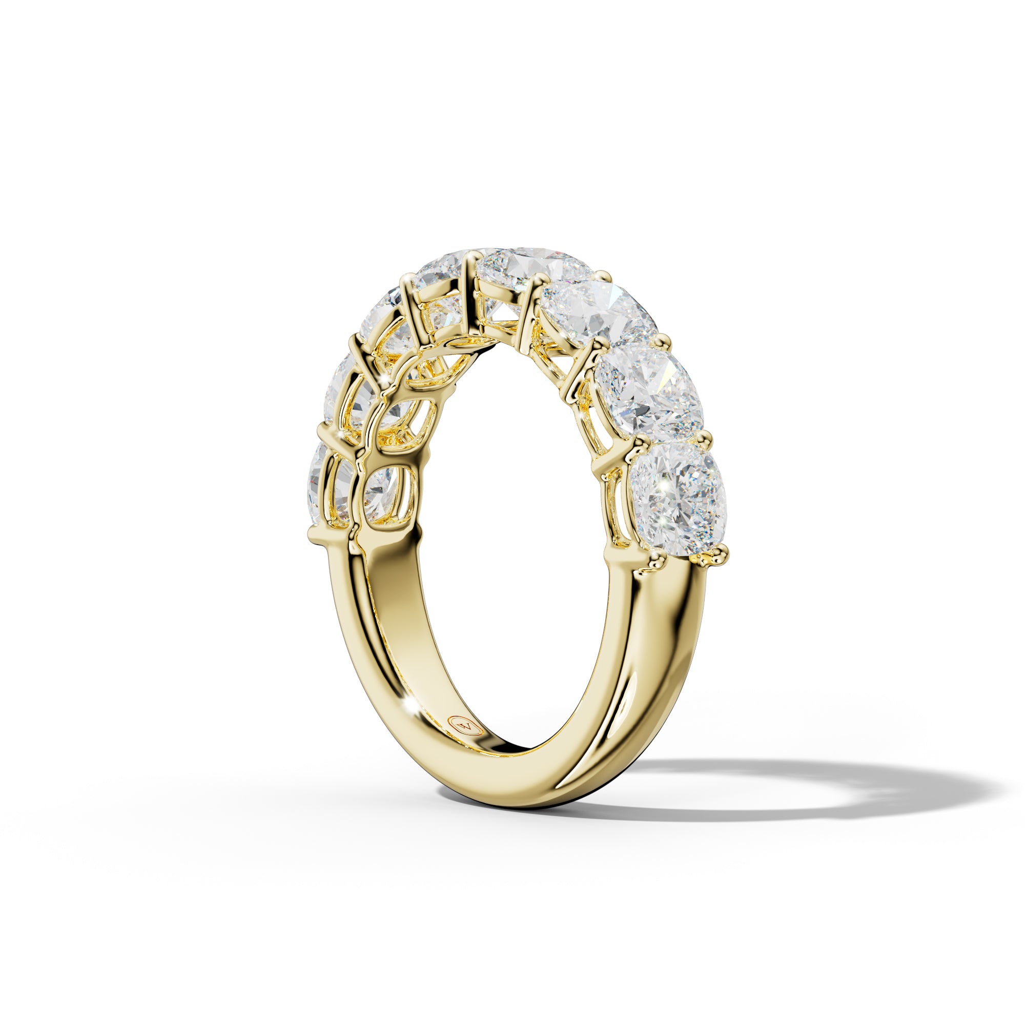 4.0 Carat Cushion Diamond Half Anniversary Band