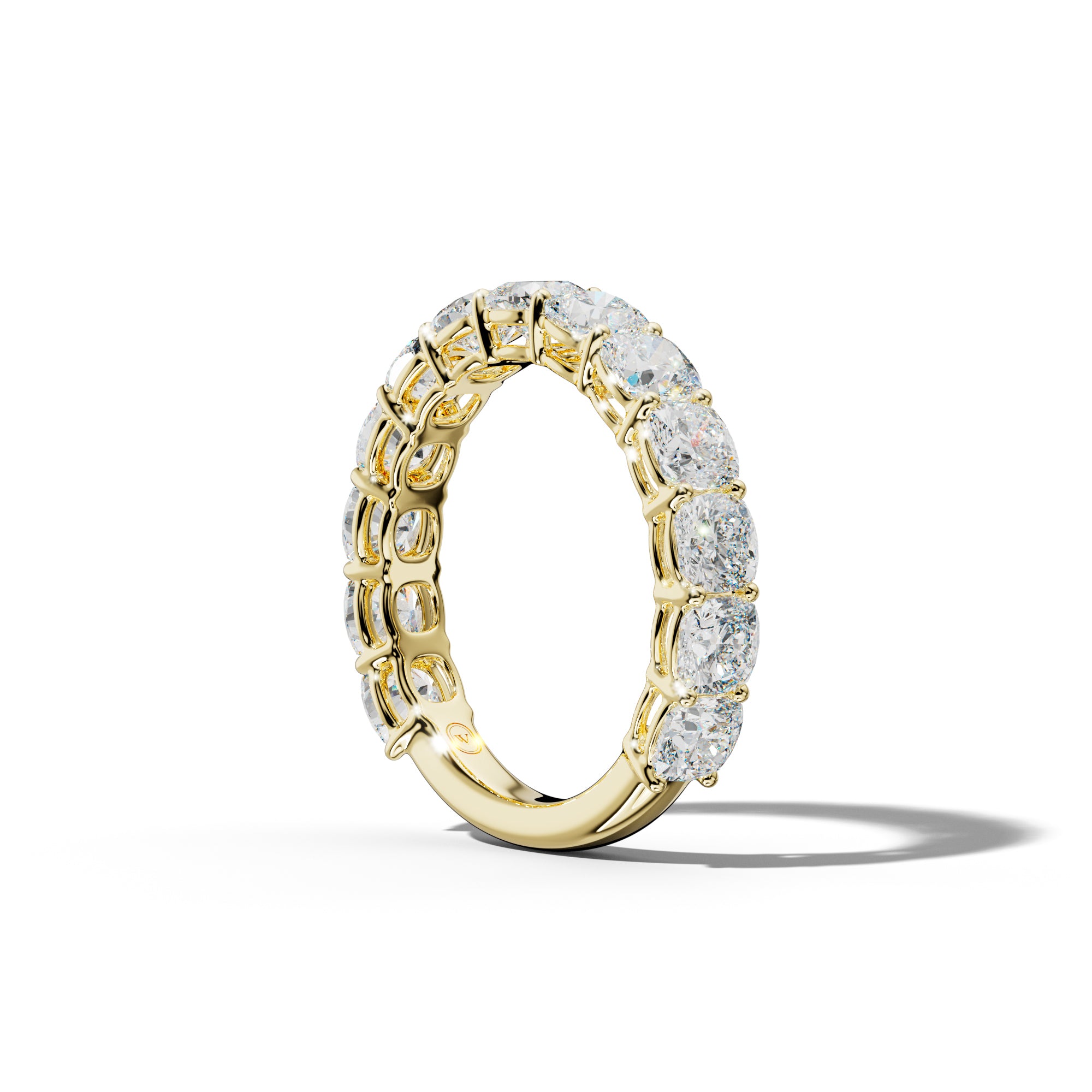5.0 Carat Cushion Diamond 3/4 Anniversary Band