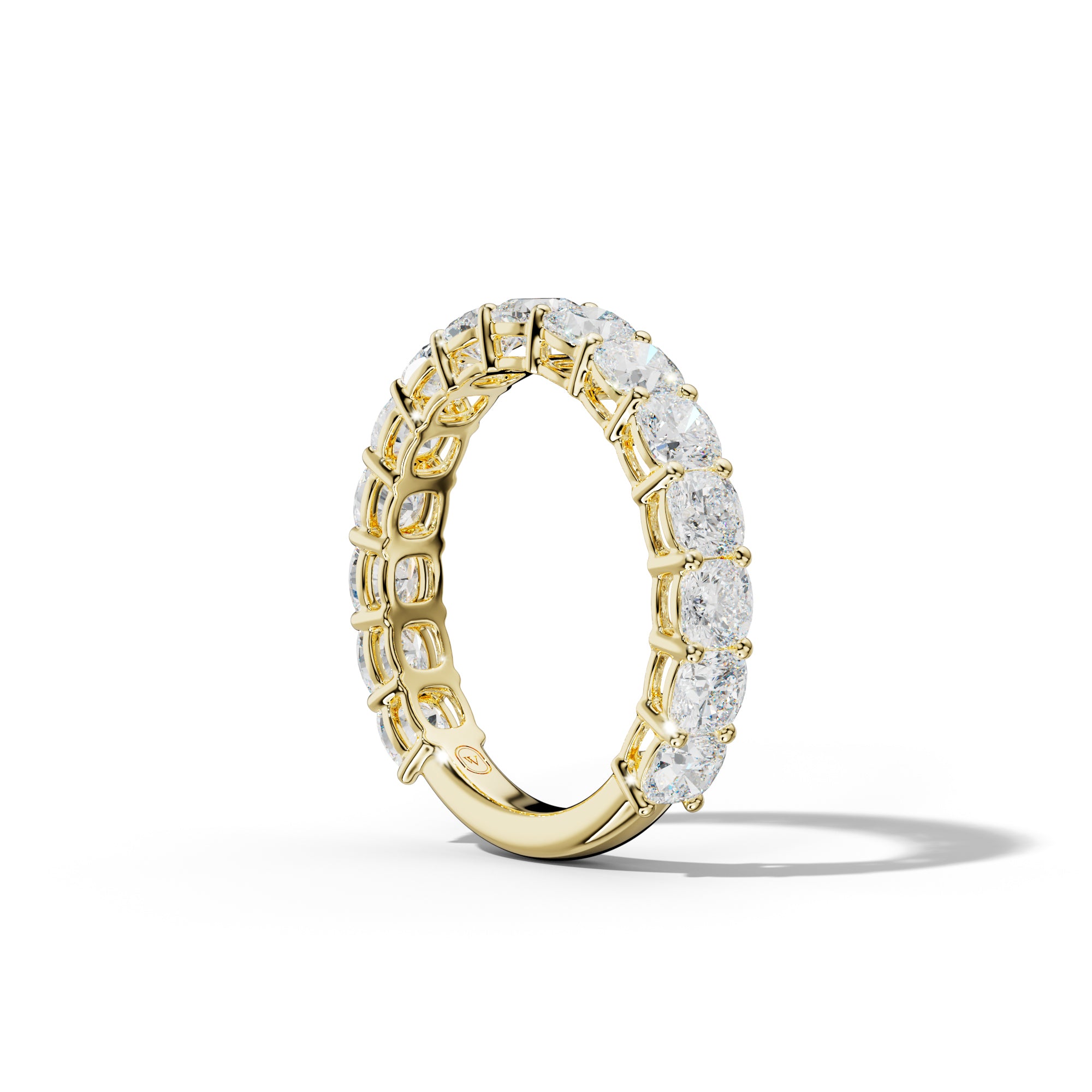 4.0 Carat Cushion Diamond 3/4 Anniversary Band