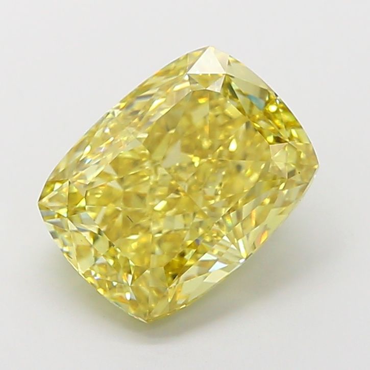 4.02 Carat Cushion Cut Fancy Yellow