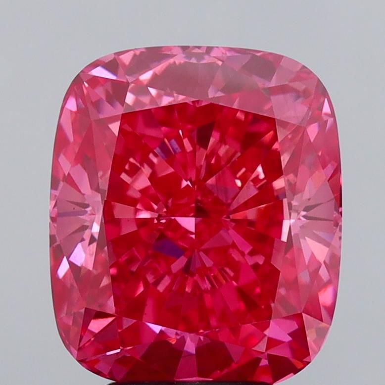 5.50 Carat Cushion Cut Fancy Red