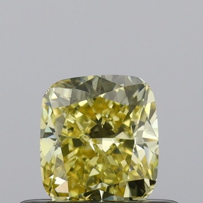 0.51 Carat Cushion Cut Fancy Yellow