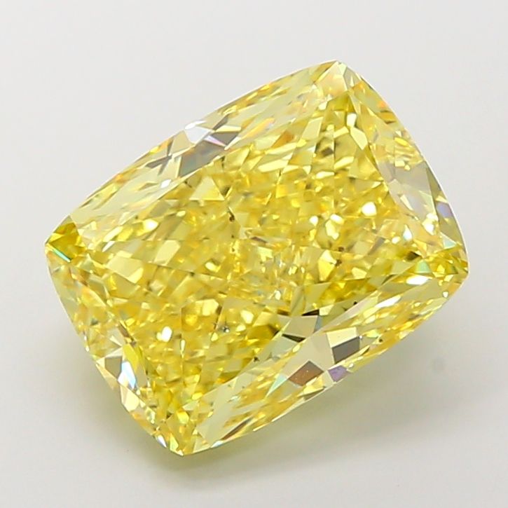 11.28 Carat Cushion Cut Fancy Yellow