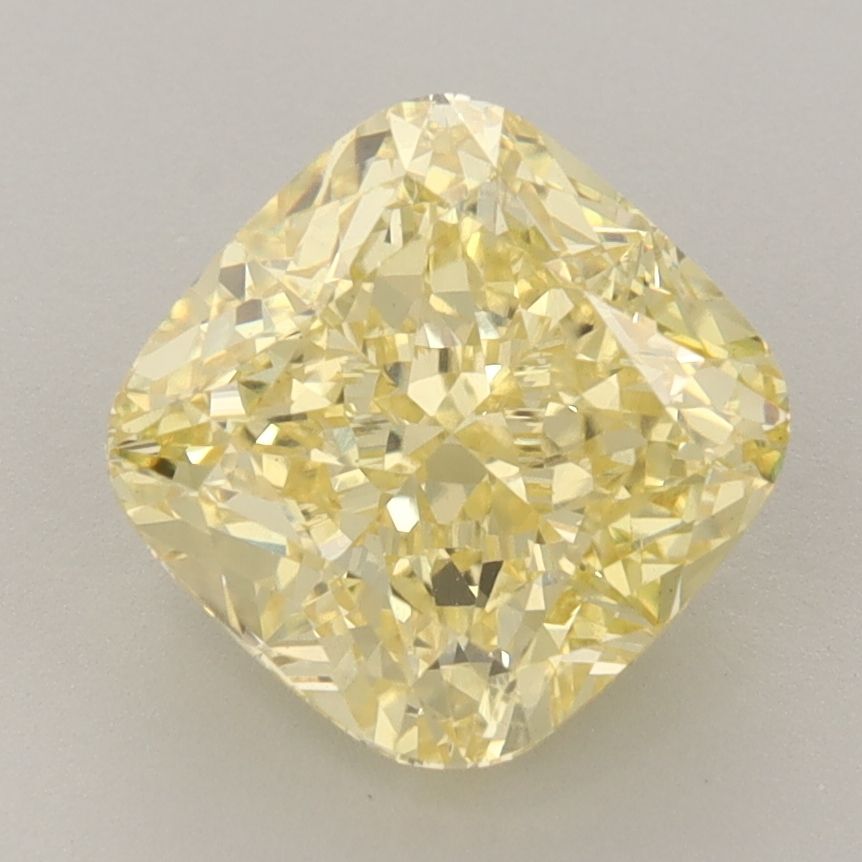 3.31 Carat Cushion Cut Fancy Yellow