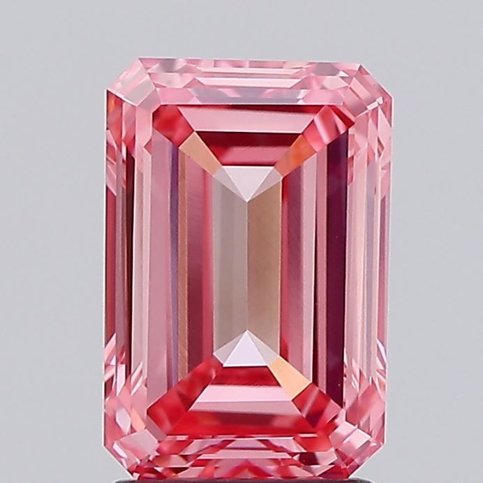 2.01 Carat Emerald Cut Fancy Pink