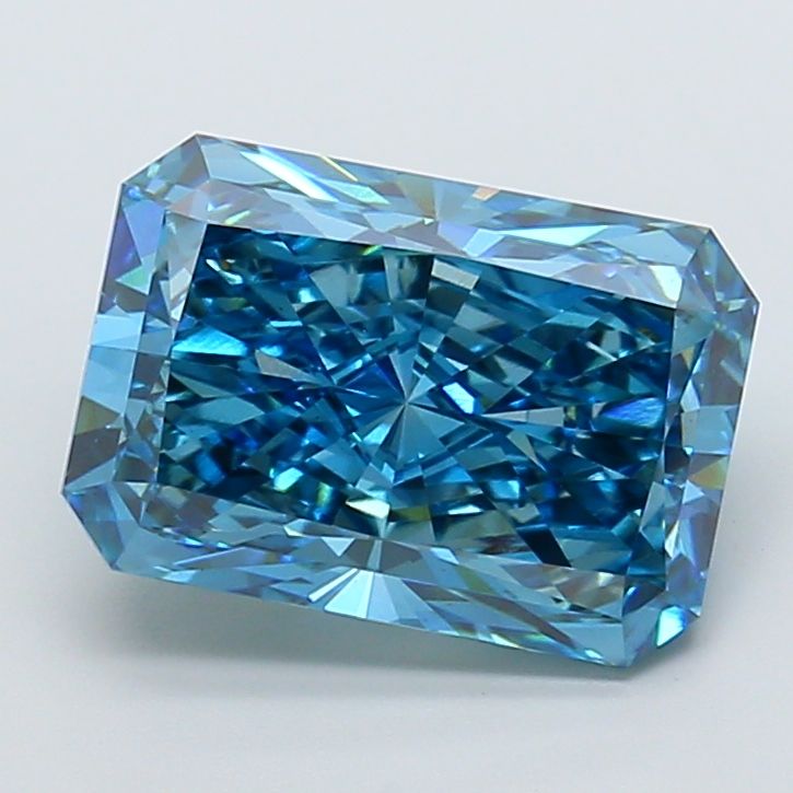 7.12 Carat Radiant Cut Fancy Blue