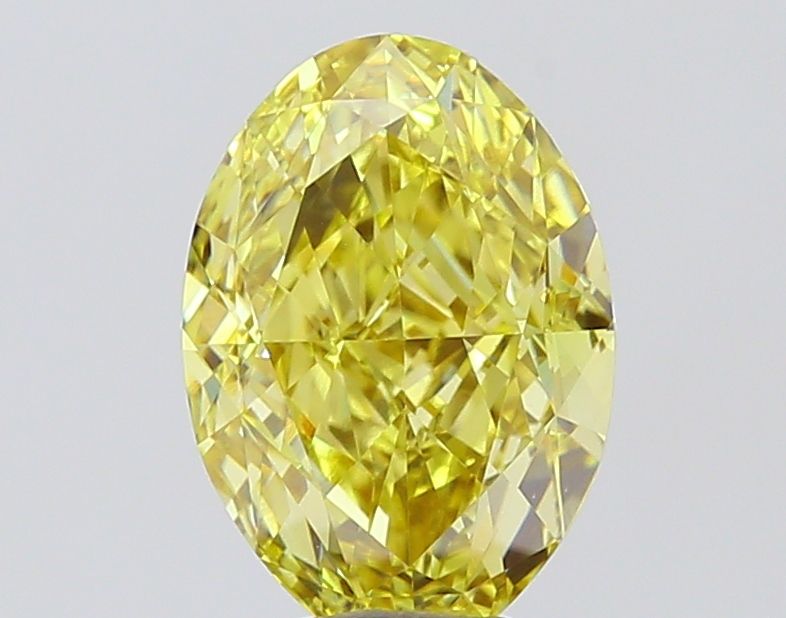 3.57 Carat Oval Cut Fancy Yellow
