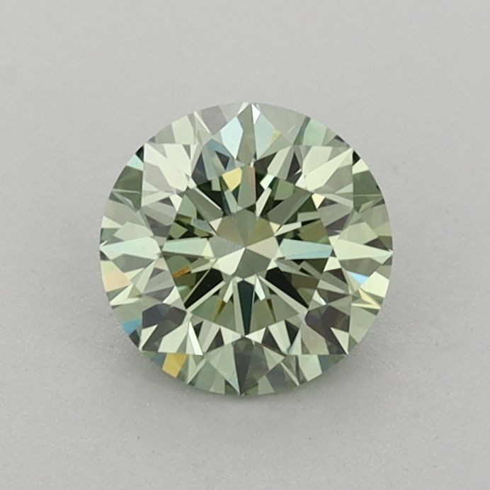 0.74 Carat Round Cut Fancy Green