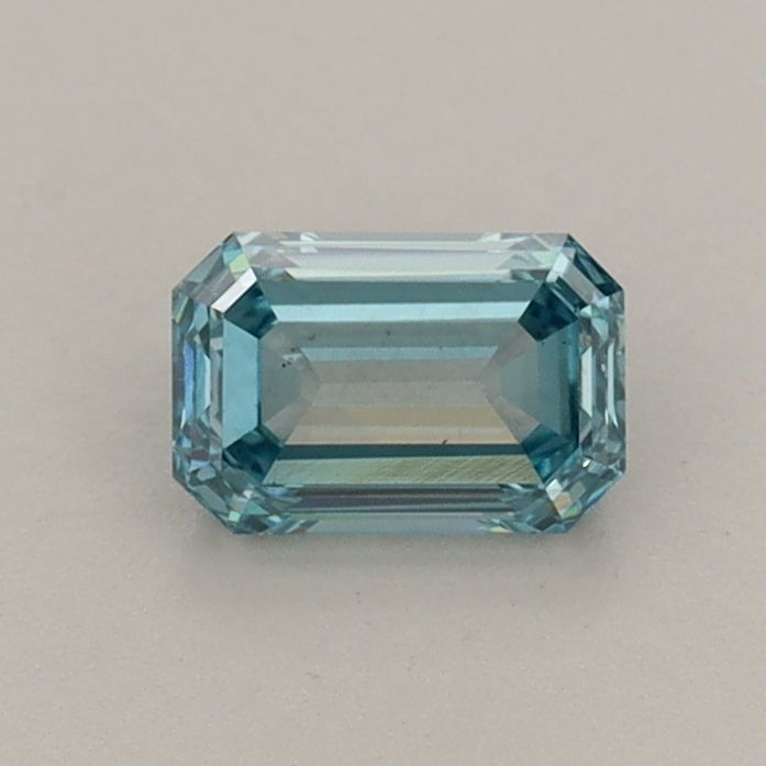 0.57 Carat Emerald Cut Fancy Blue