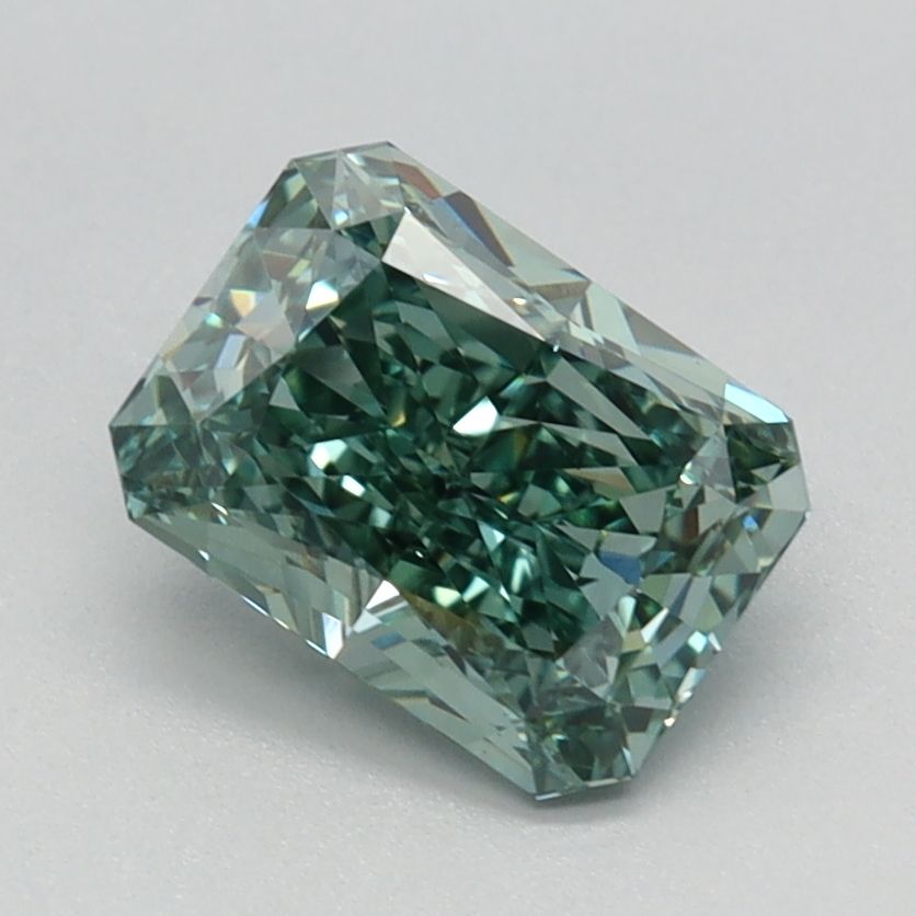 1.26 Carat Radiant Cut Fancy Green