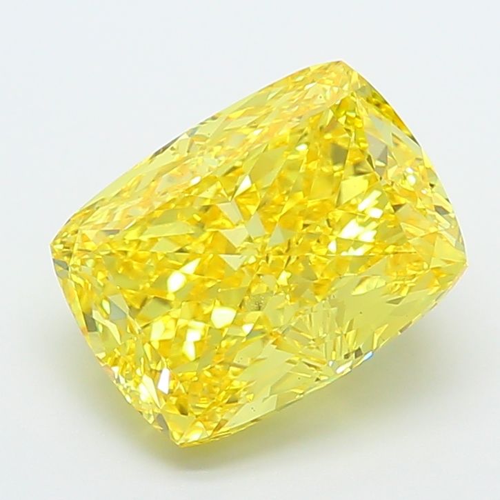 7.54 Carat Cushion Cut Fancy Yellow