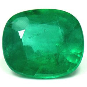 1.98 Carat Cushion Cut Green Emerald