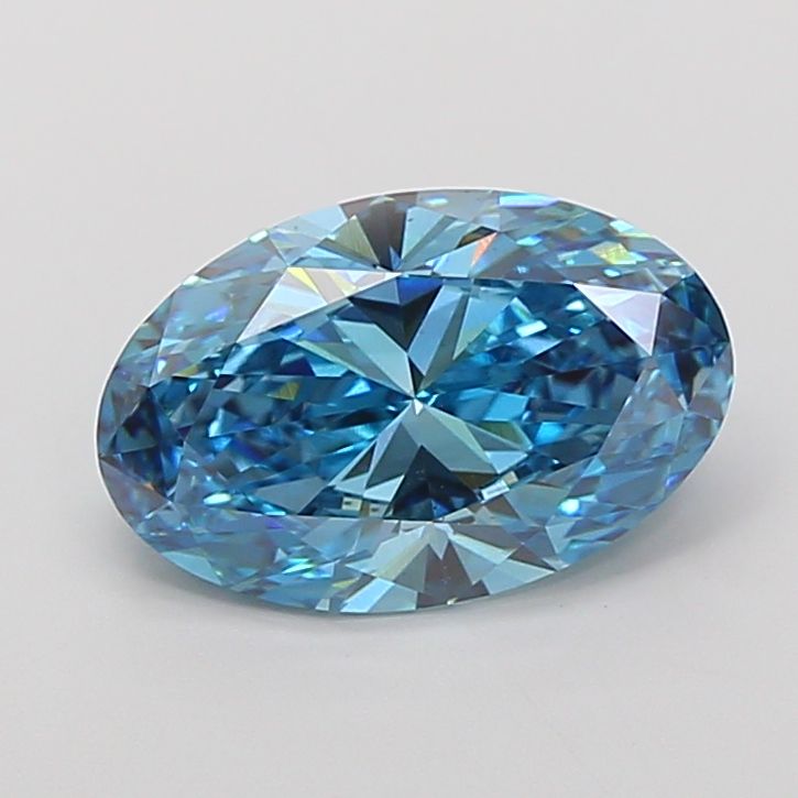 4.02 Carat Oval Cut Fancy Blue
